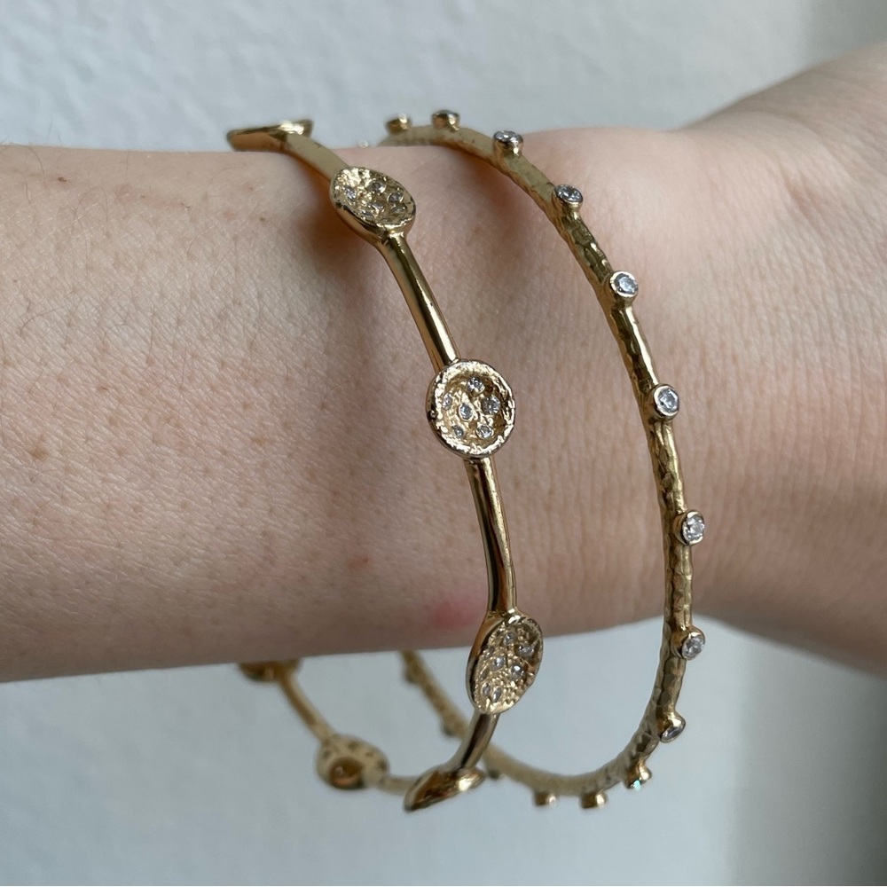 Melinda Maria 18K Gold filled bangle duo